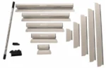 Set profesional Wendora® Master – 5 gletiere inox 0.3 mm cu mâner din aluminiu + prelungitor telescopic și lame schimb 0.5 mm - imagine 4